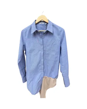 McKinney Bodysuit in Blue Oxford