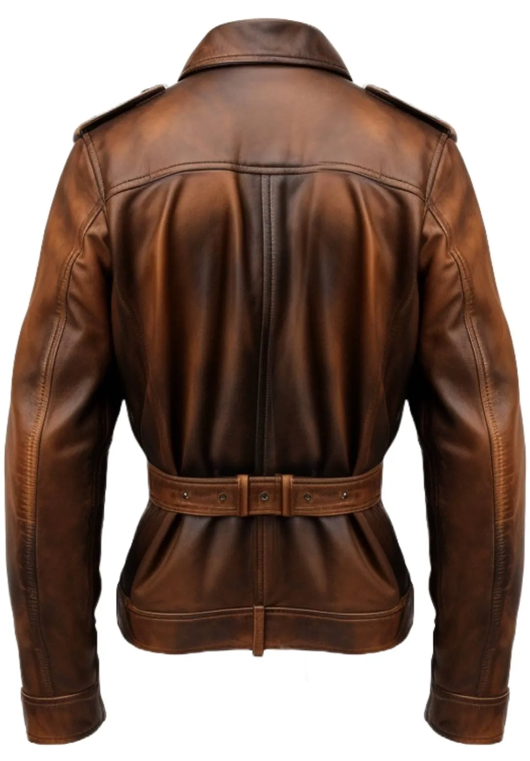 Men Military Style Vintage Leather Jacket - Vintage Leather Jacket
