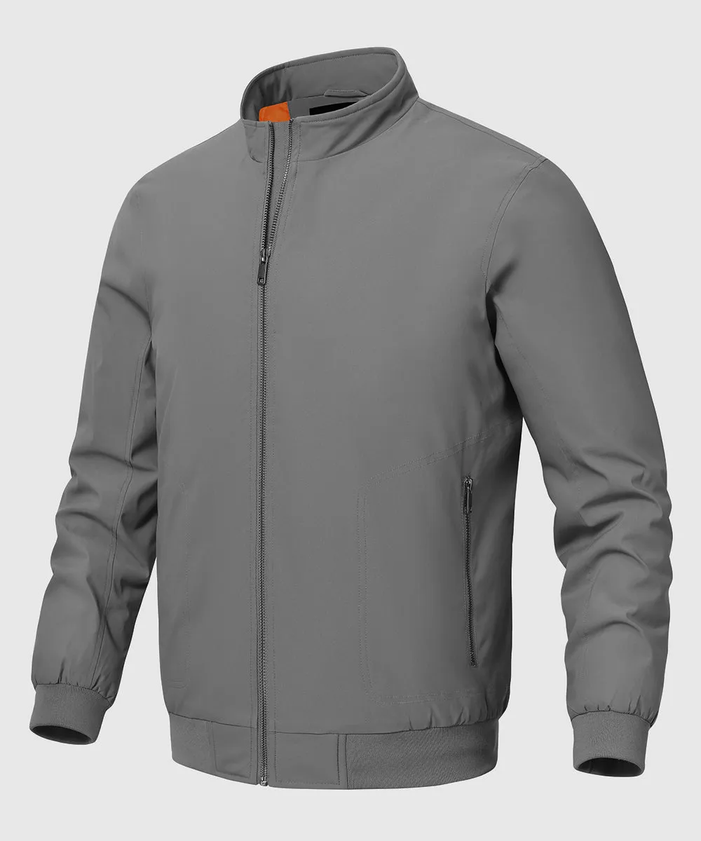Men's Quilted Cotton Stand Collar Jacket