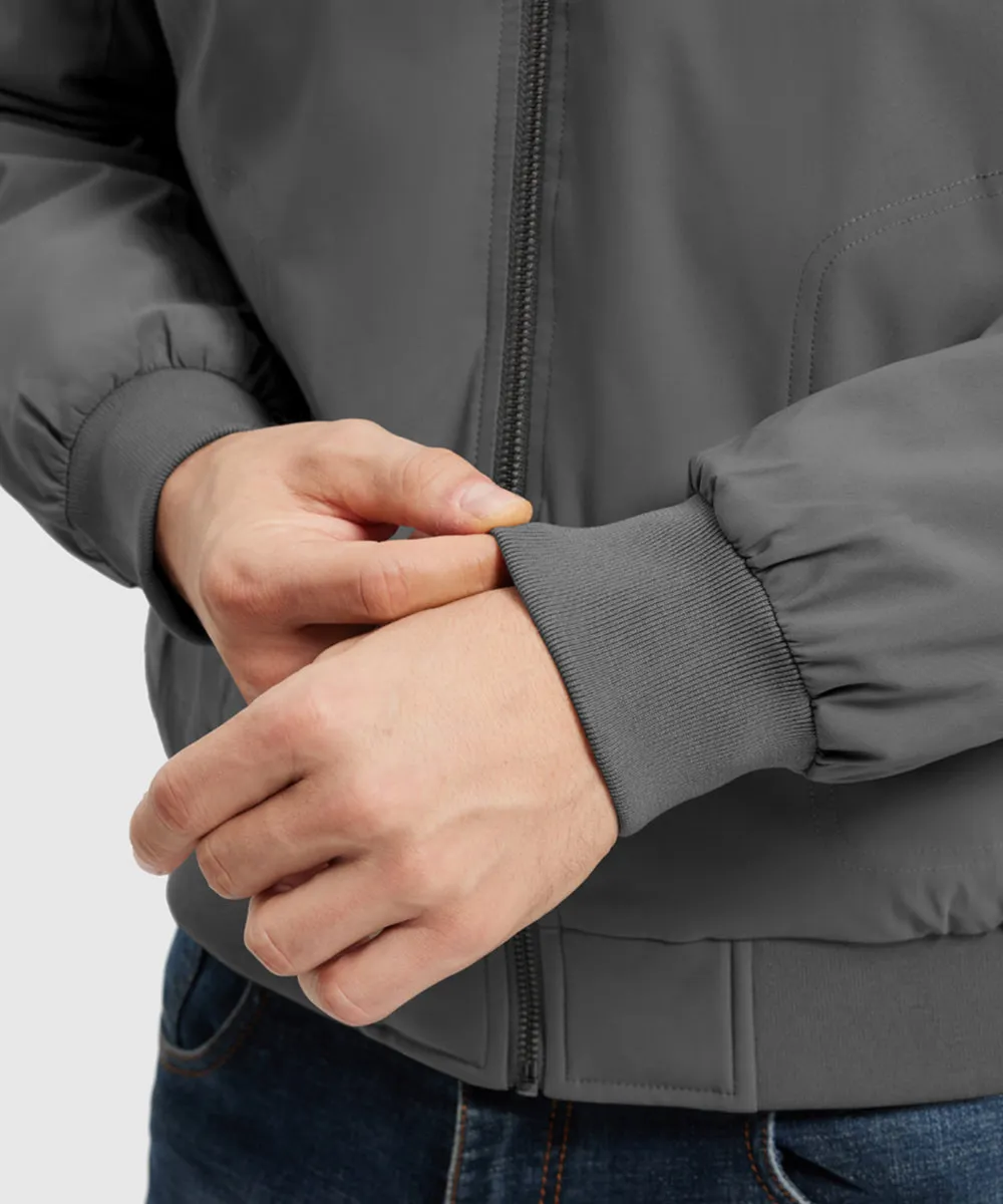 Men's Quilted Cotton Stand Collar Jacket