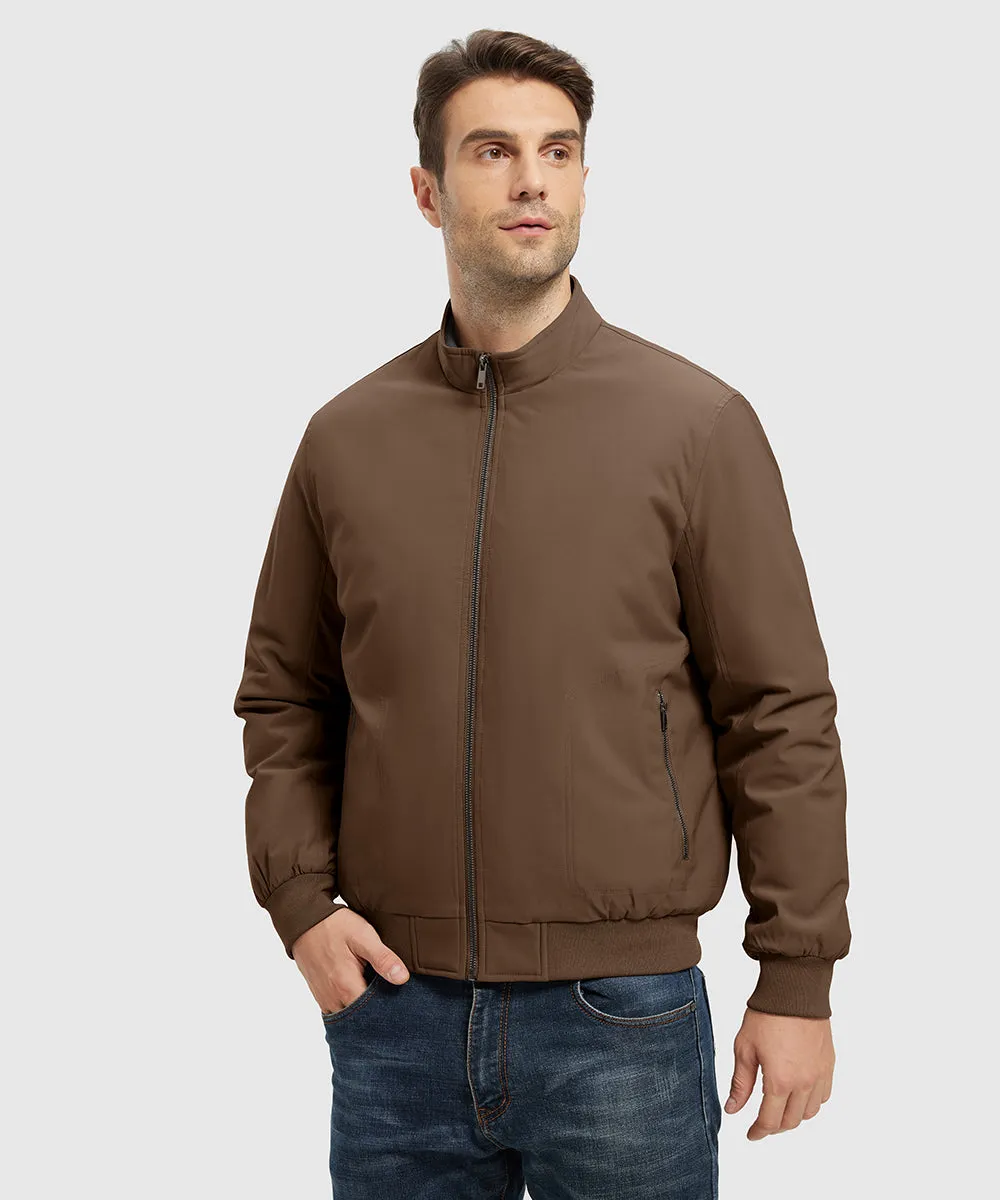Men's Quilted Cotton Stand Collar Jacket