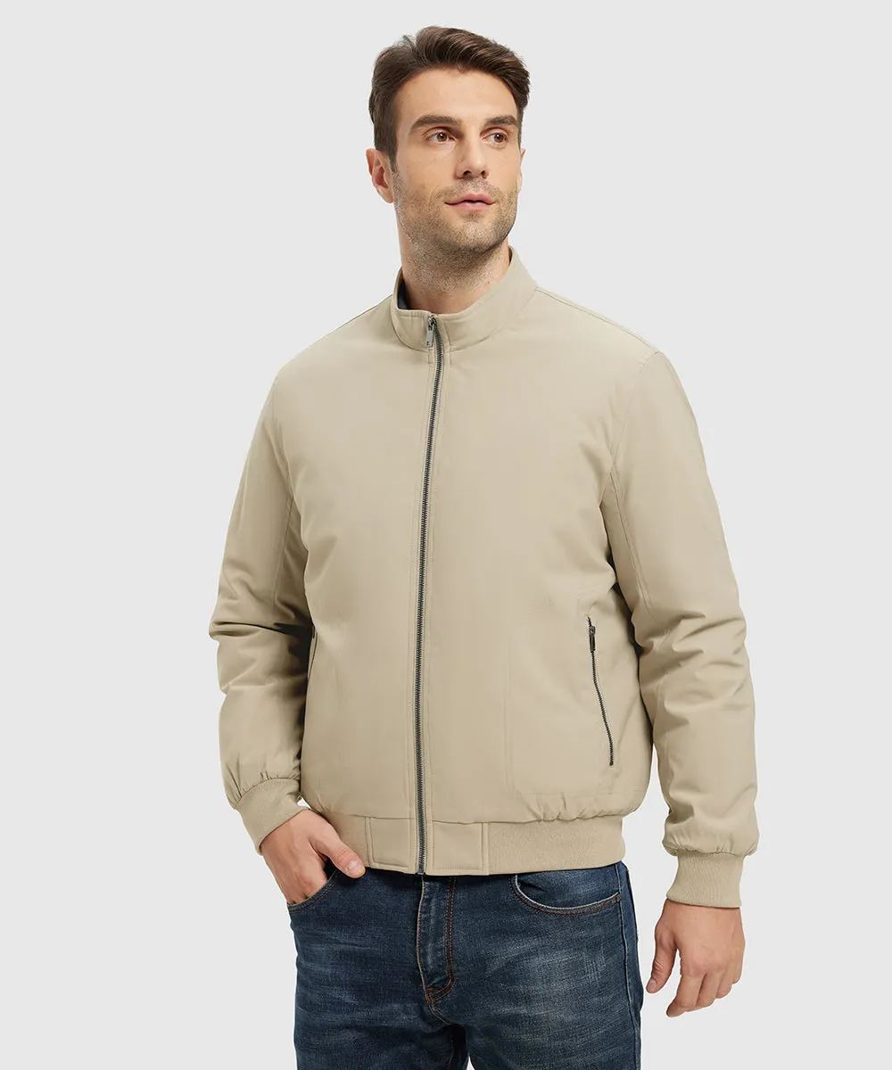 Men's Quilted Cotton Stand Collar Jacket
