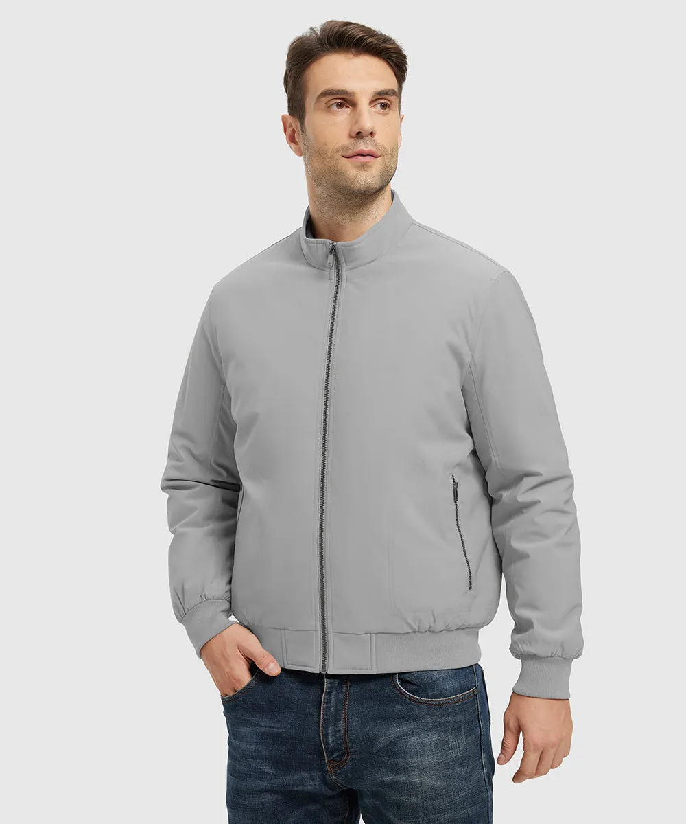 Men's Quilted Cotton Stand Collar Jacket