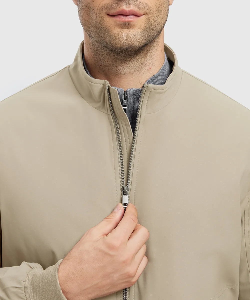 Men's Quilted Cotton Stand Collar Jacket