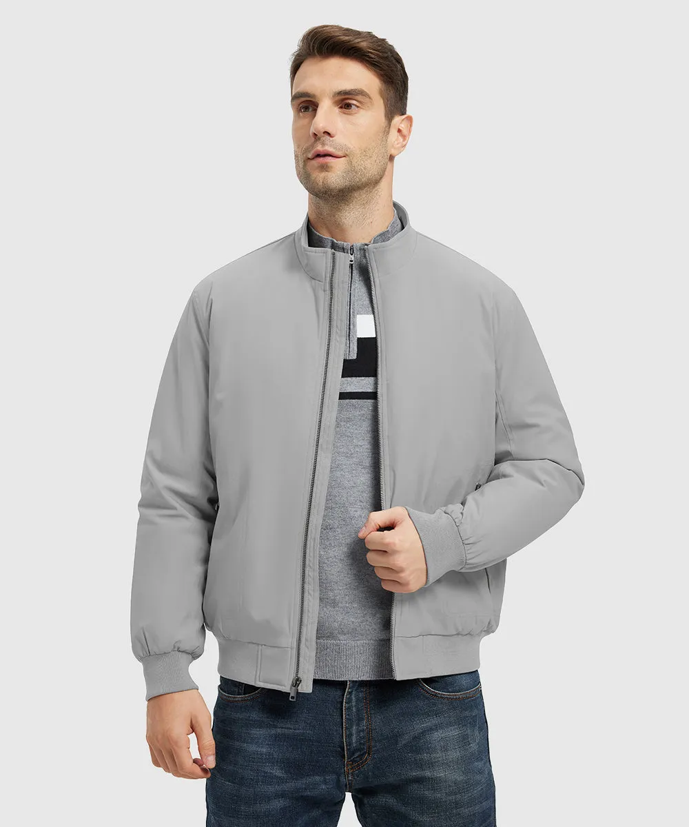 Men's Quilted Cotton Stand Collar Jacket