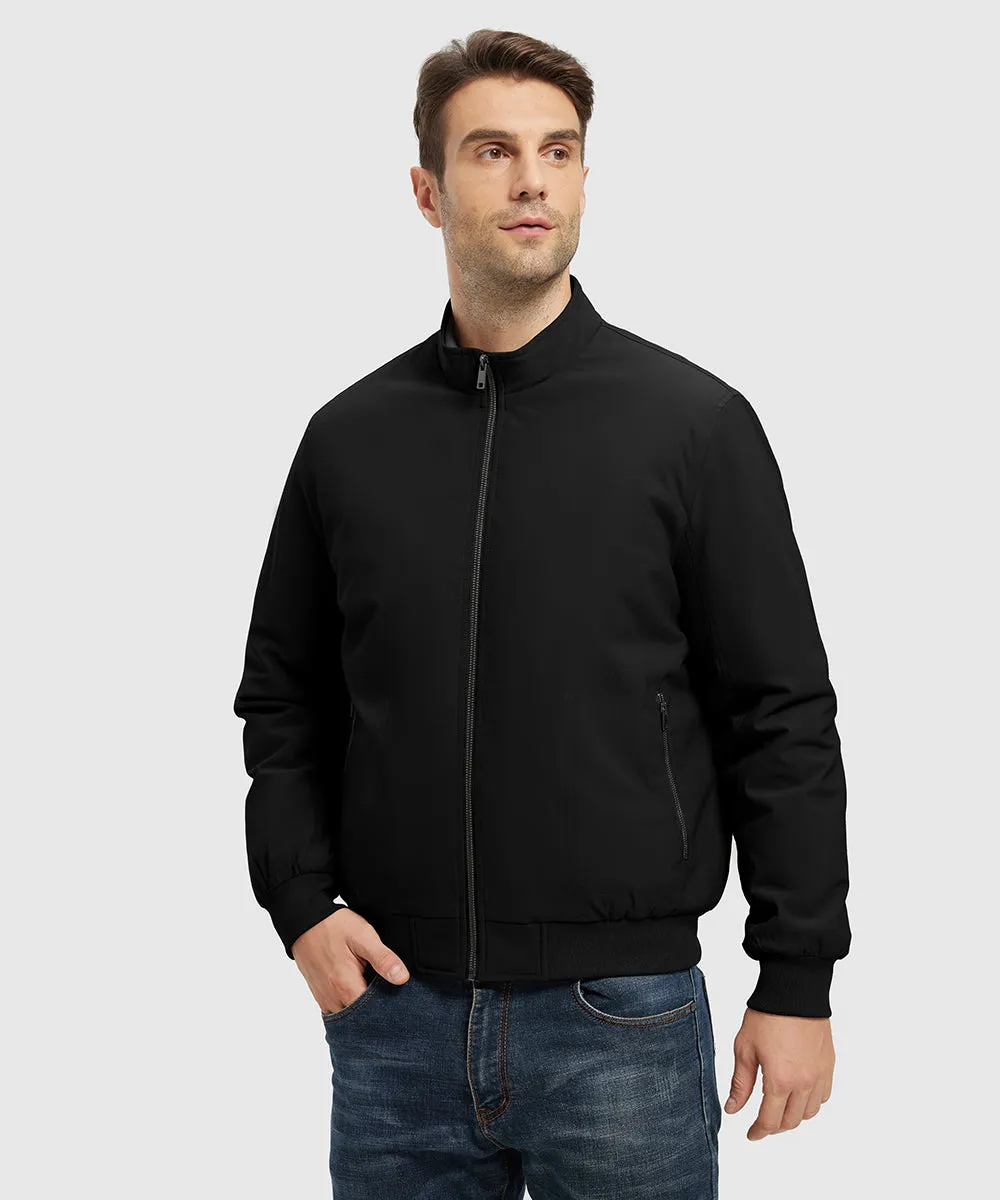 Men's Quilted Cotton Stand Collar Jacket