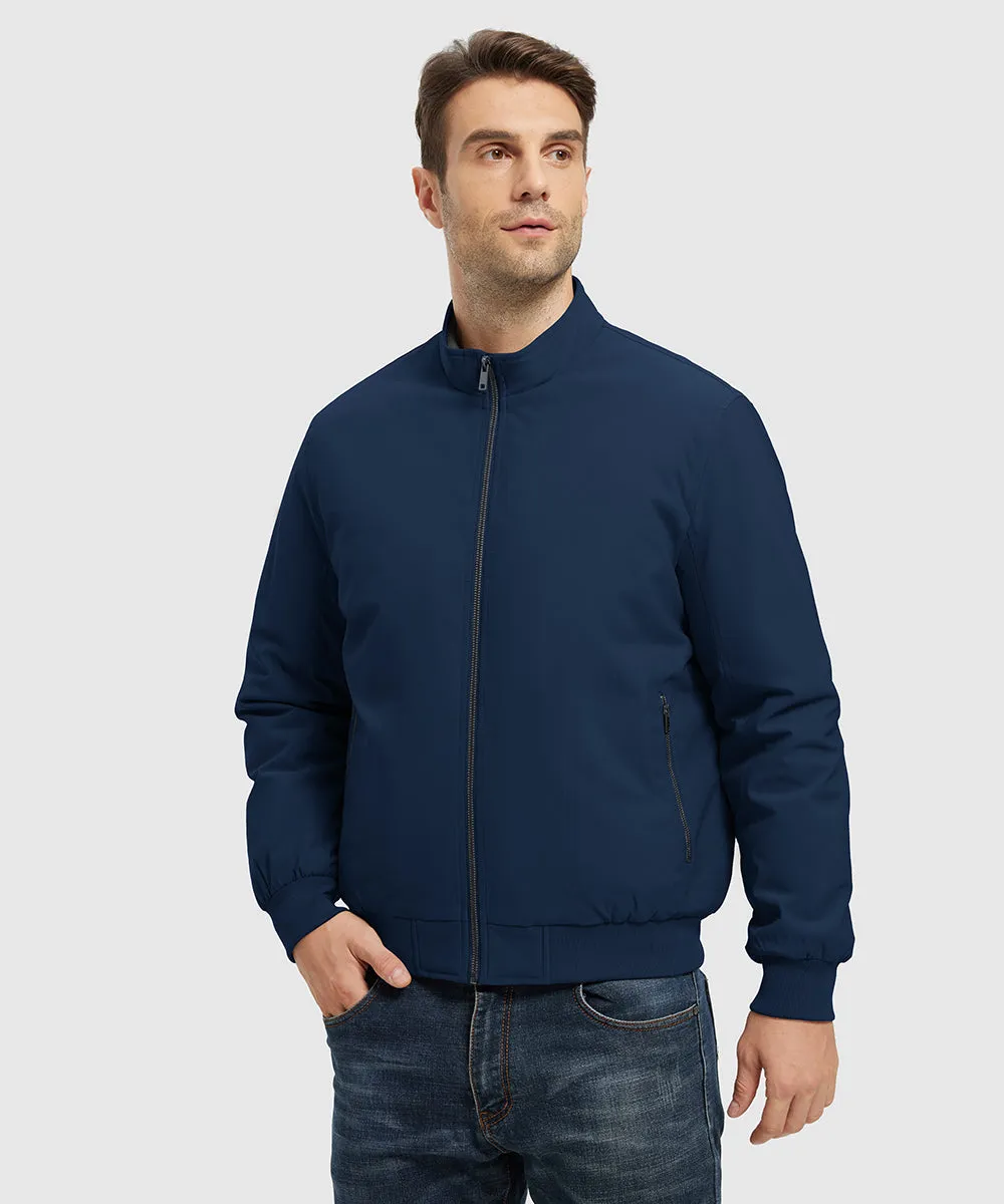 Men's Quilted Cotton Stand Collar Jacket
