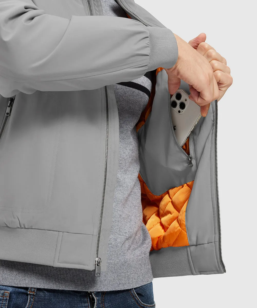 Men's Quilted Cotton Stand Collar Jacket