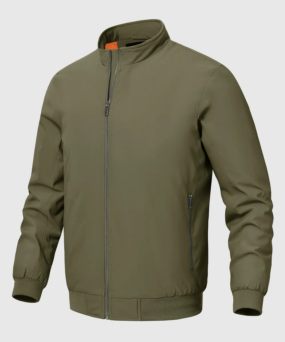 Men's Quilted Cotton Stand Collar Jacket
