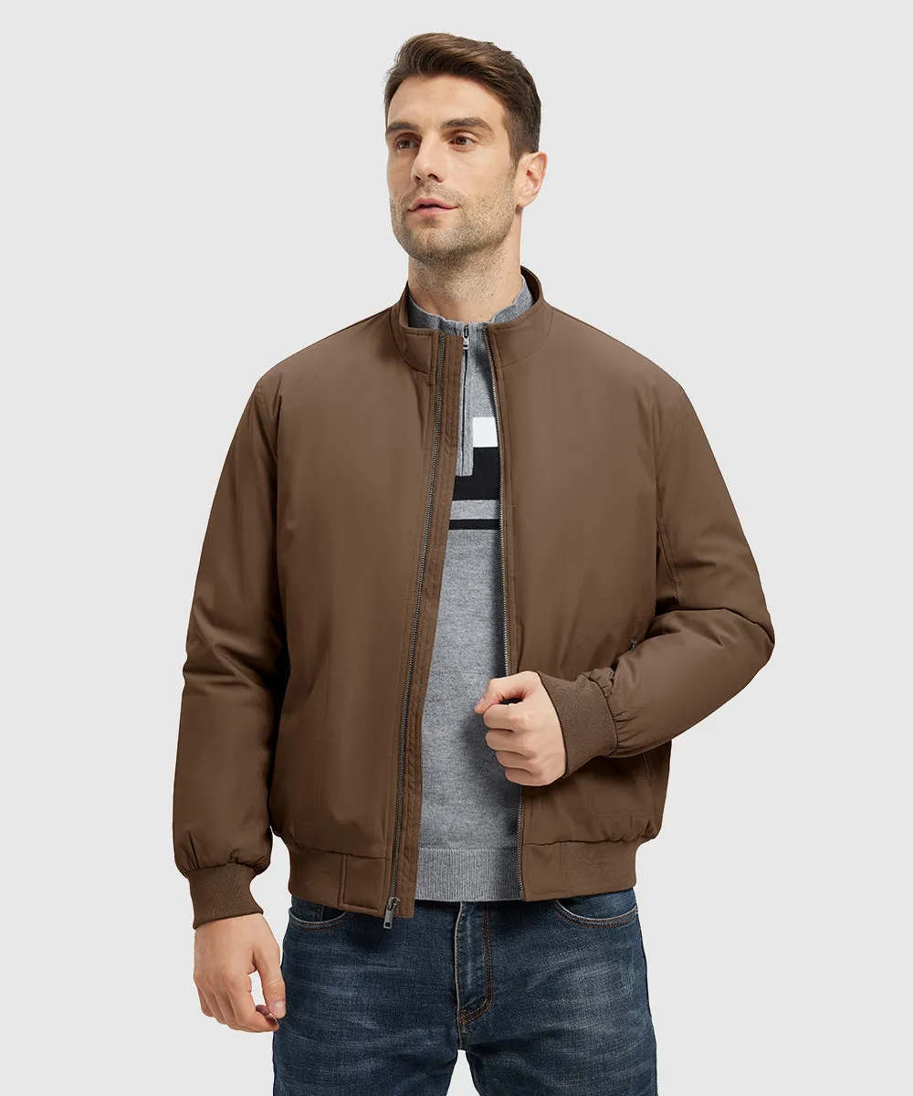 Men's Quilted Cotton Stand Collar Jacket