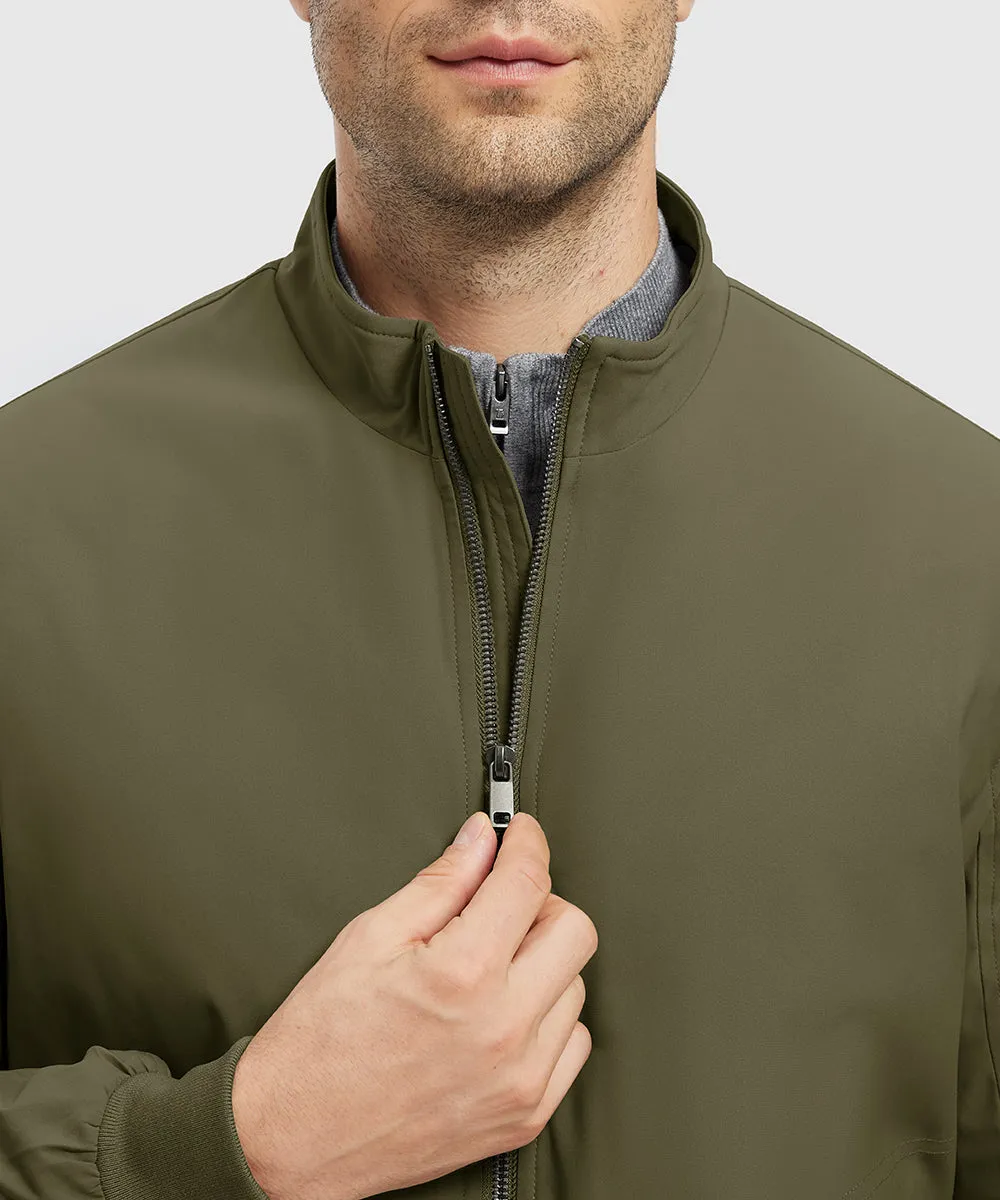 Men's Quilted Cotton Stand Collar Jacket