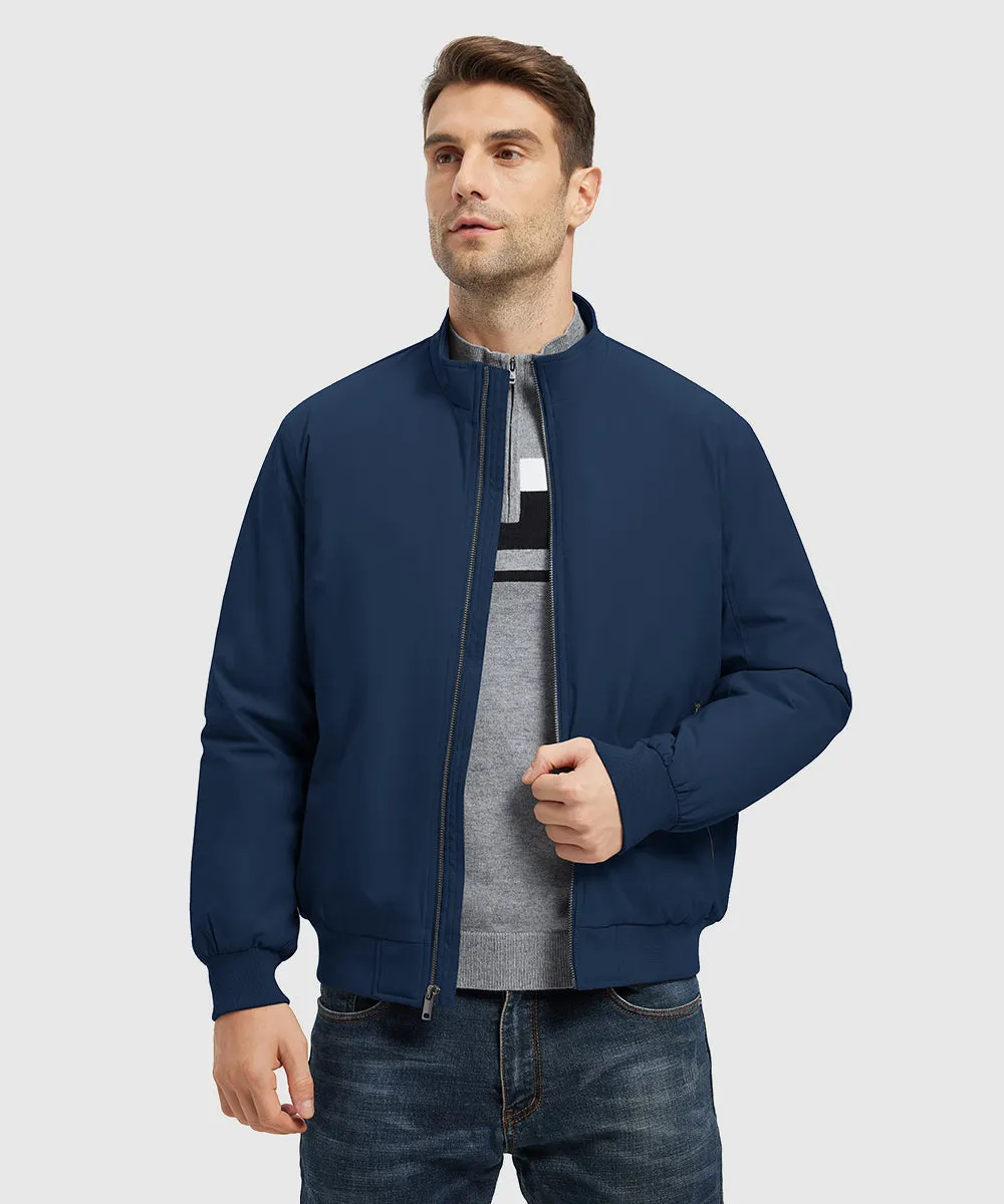 Men's Quilted Cotton Stand Collar Jacket