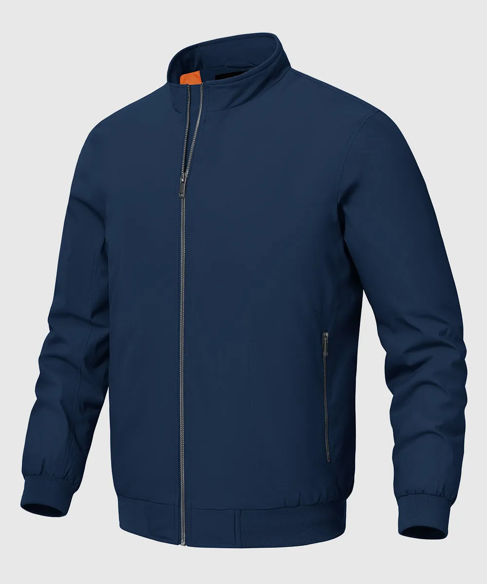 Men's Quilted Cotton Stand Collar Jacket