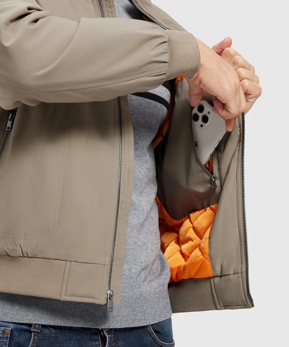 Men's Quilted Cotton Stand Collar Jacket