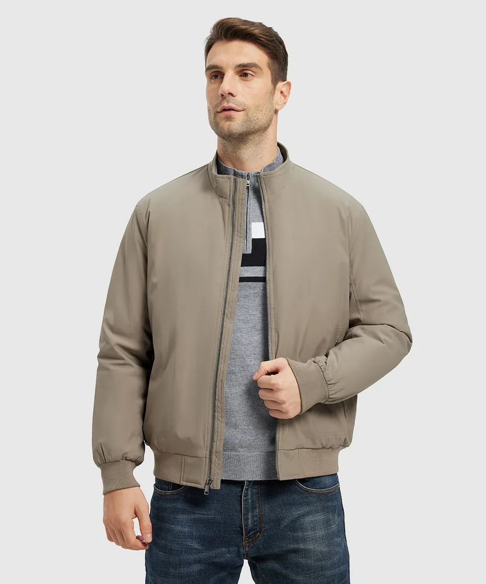 Men's Quilted Cotton Stand Collar Jacket