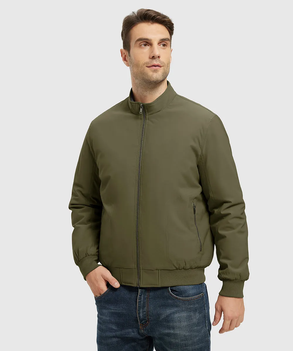 Men's Quilted Cotton Stand Collar Jacket