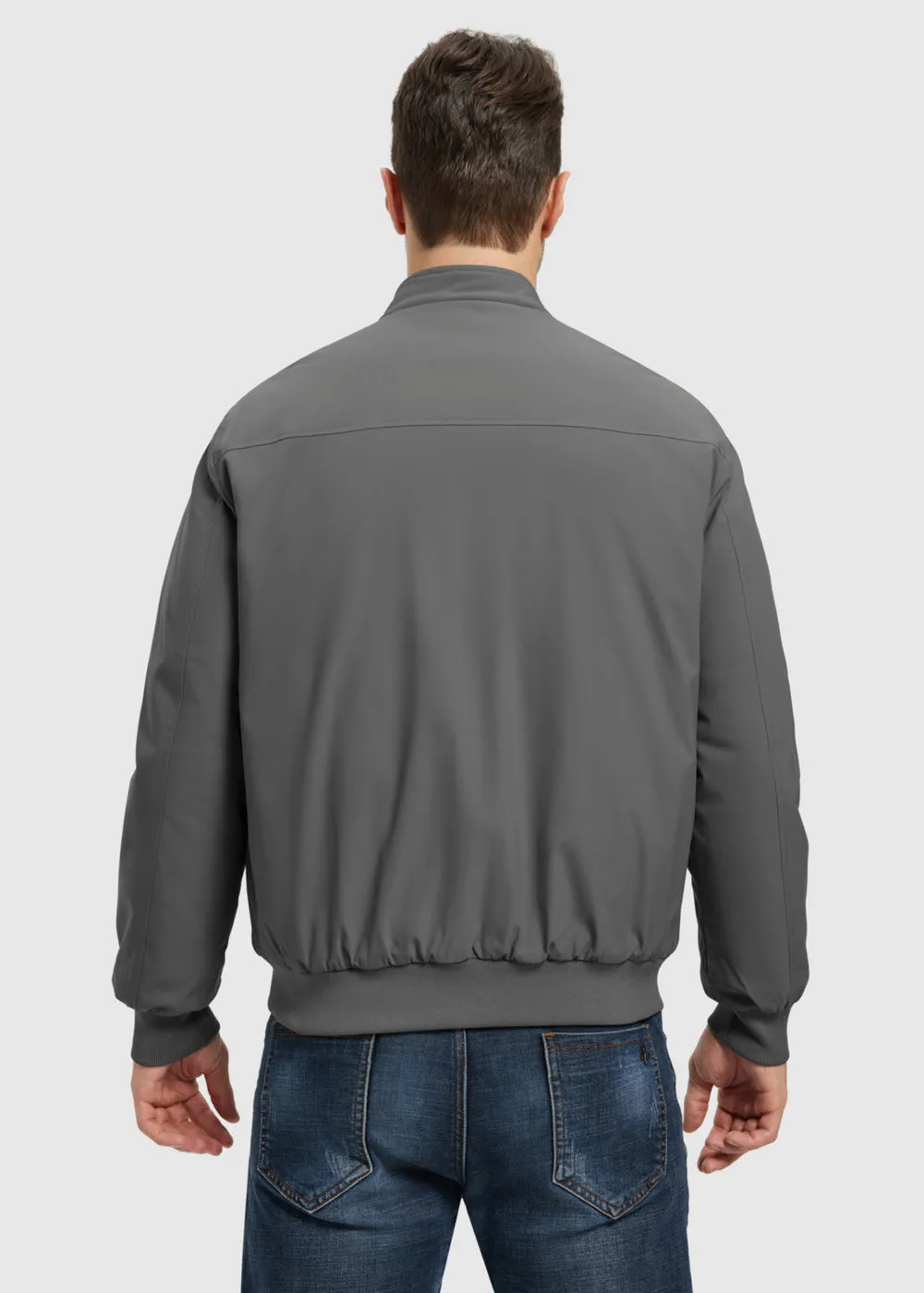 Men's Quilted Cotton Stand Collar Jacket