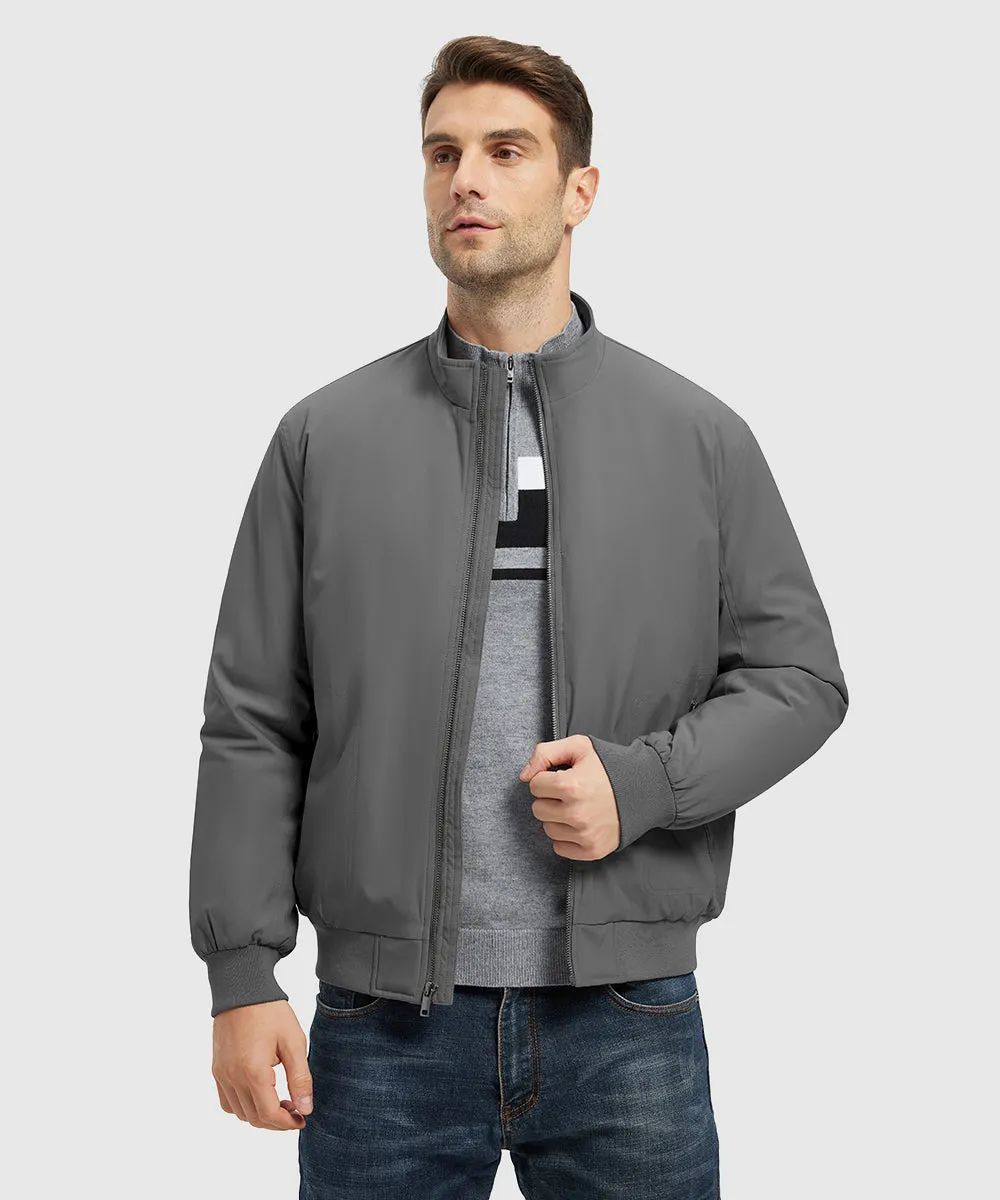 Men's Quilted Cotton Stand Collar Jacket