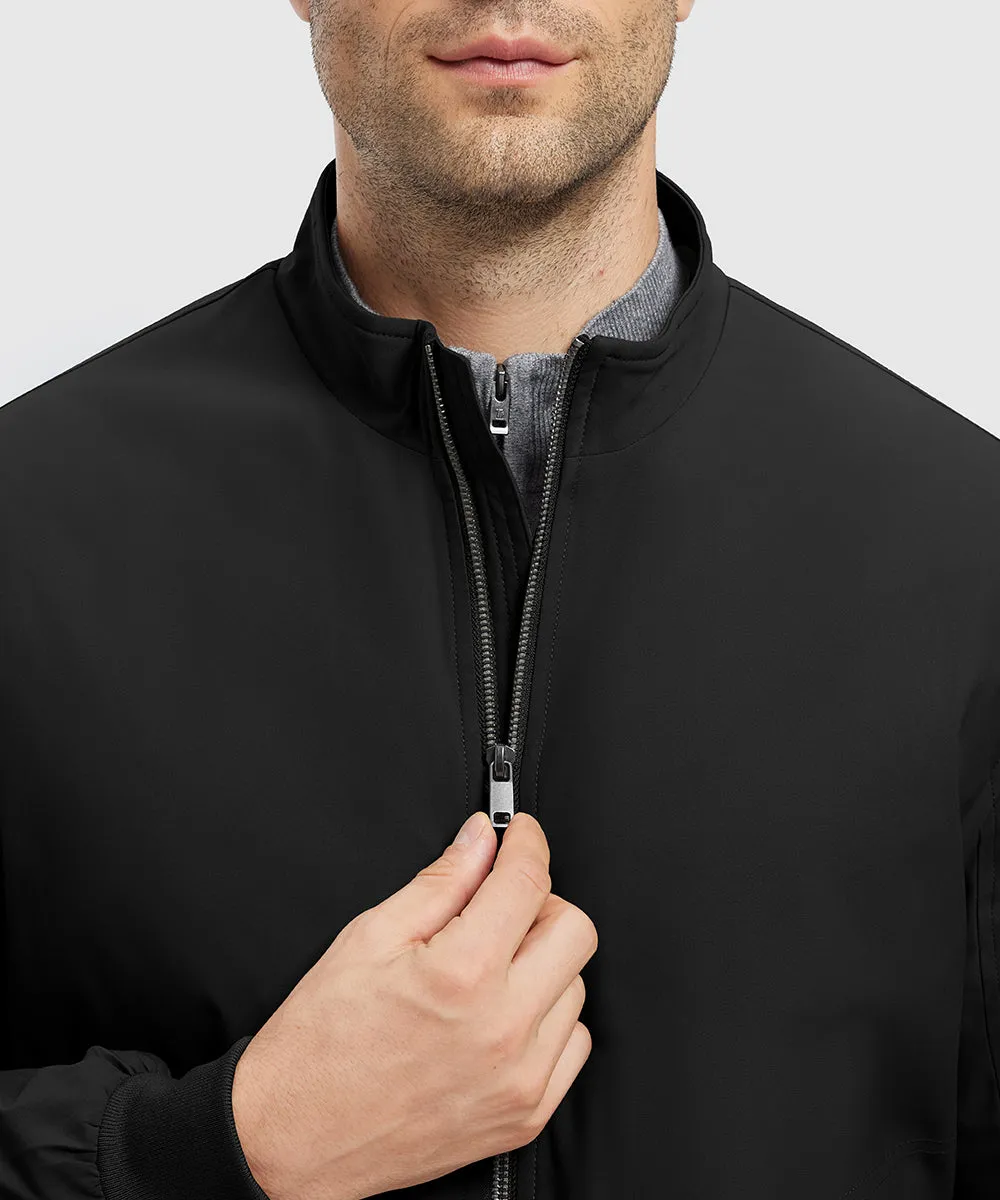 Men's Quilted Cotton Stand Collar Jacket