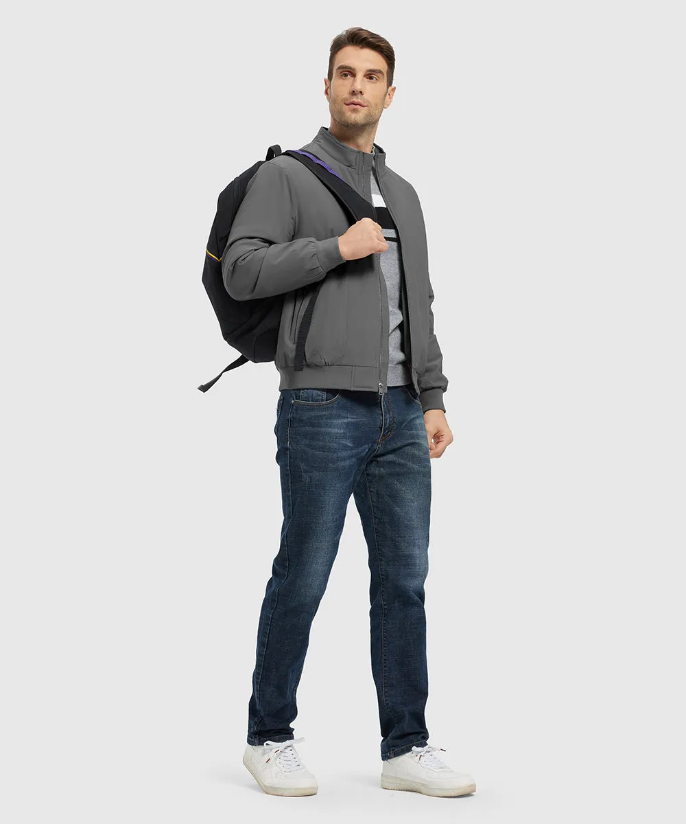 Men's Quilted Cotton Stand Collar Jacket