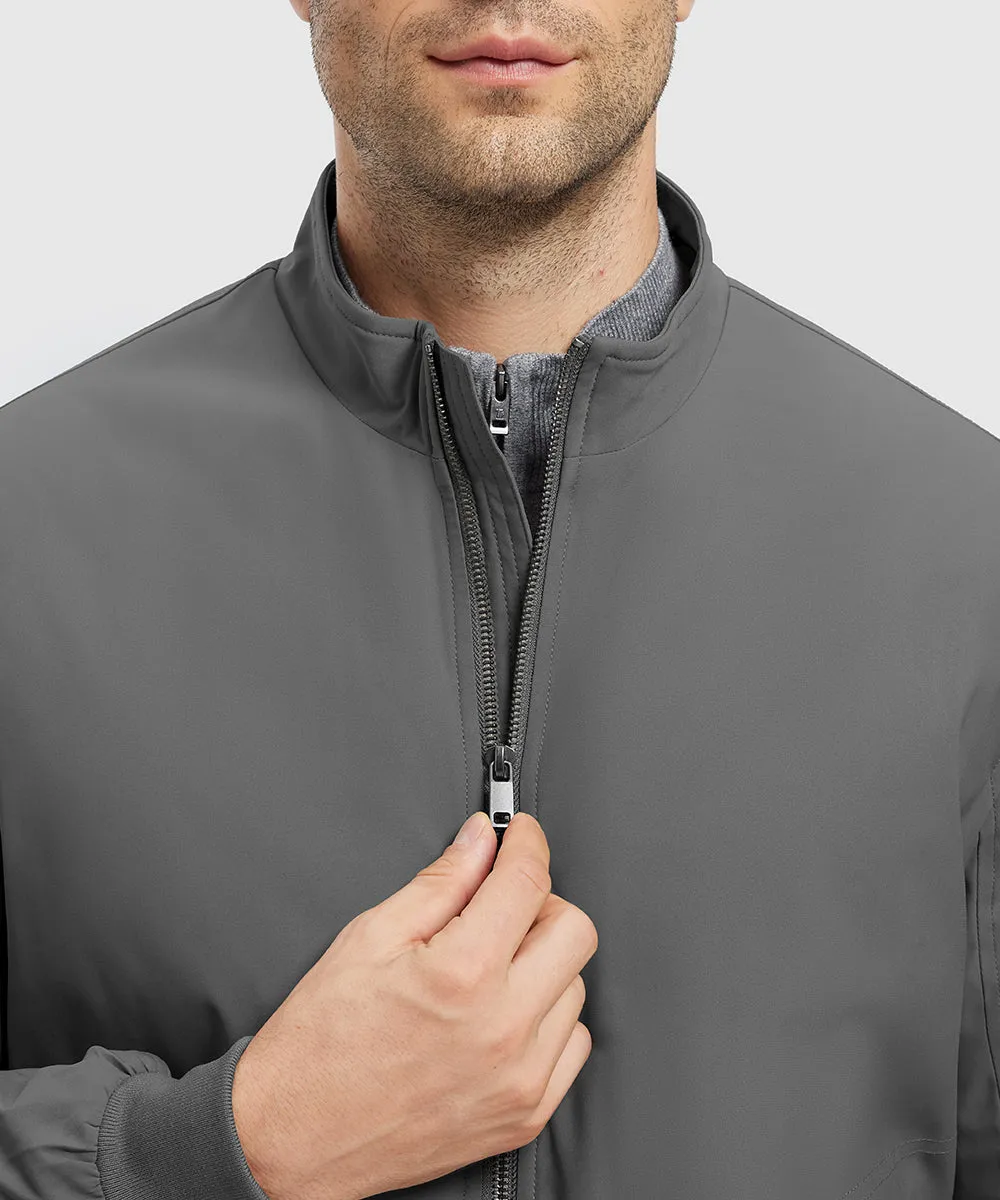 Men's Quilted Cotton Stand Collar Jacket