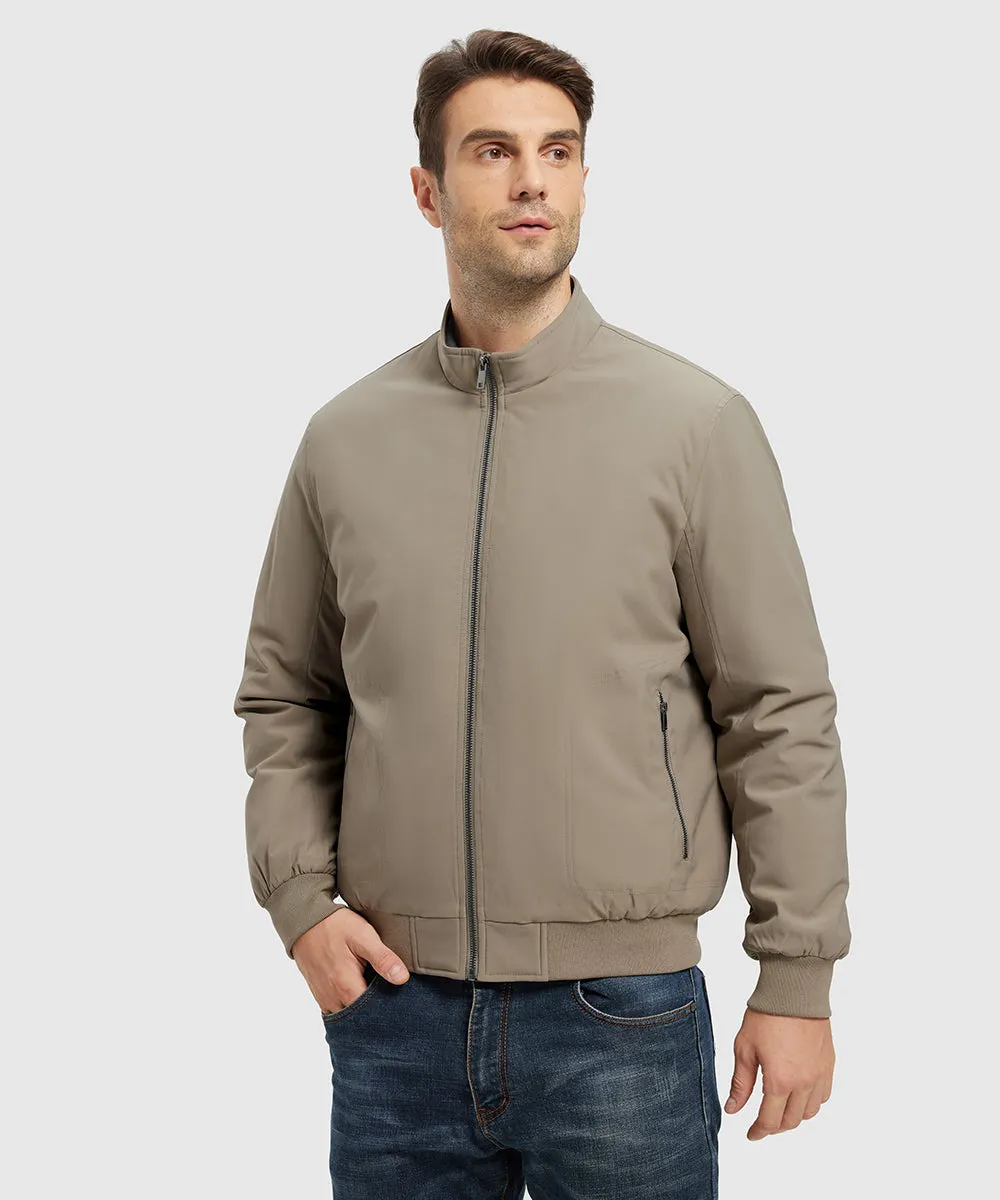 Men's Quilted Cotton Stand Collar Jacket