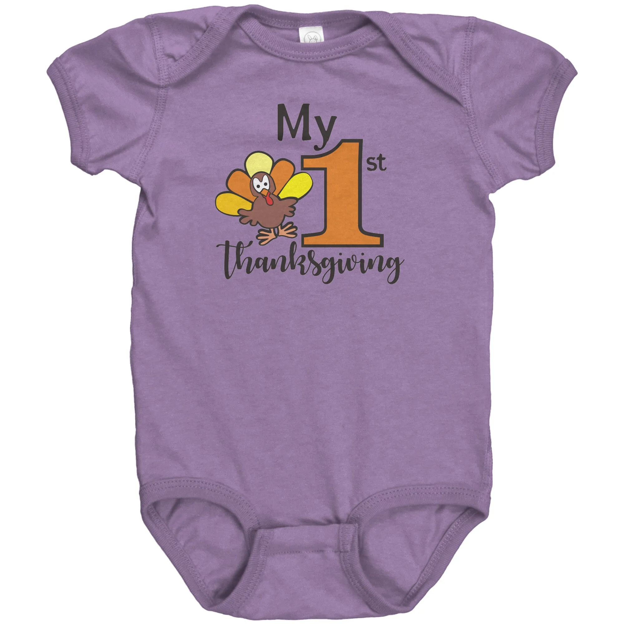 MY FIRST THANKSGIVING Baby's First Snap One Piece Bodysuit