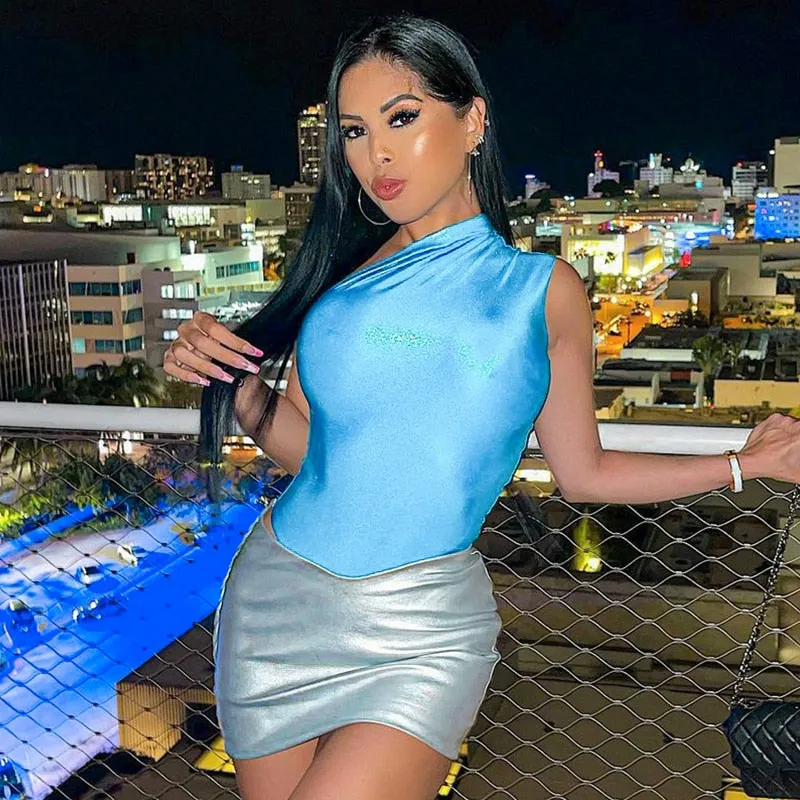 One Shoulder Ruched Bodysuit