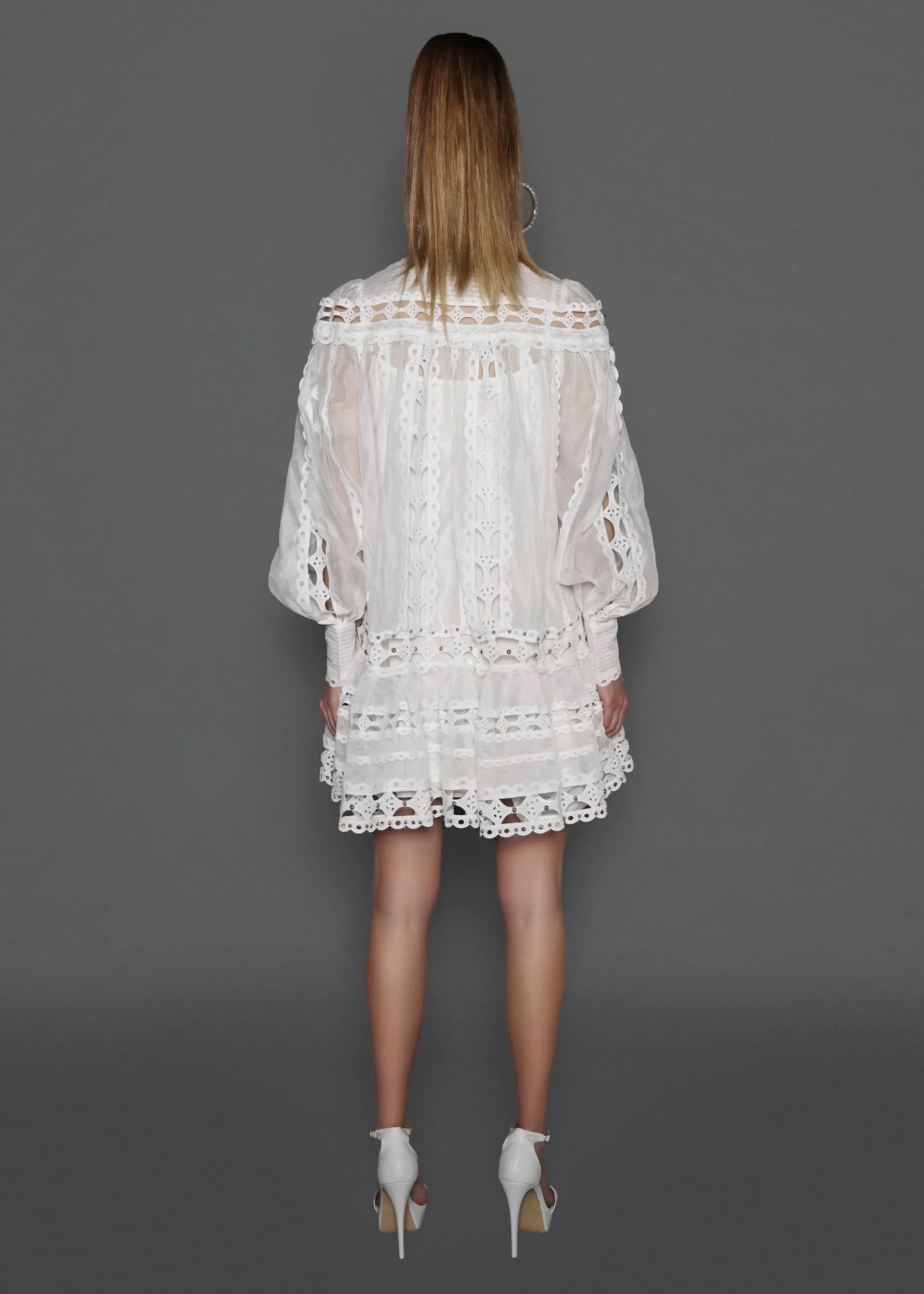 Organza Babydoll Midi Dress