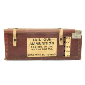 Original U.S. WWII B-17 Flying Fortress .50 Cal Tail Gun Ammunition Box