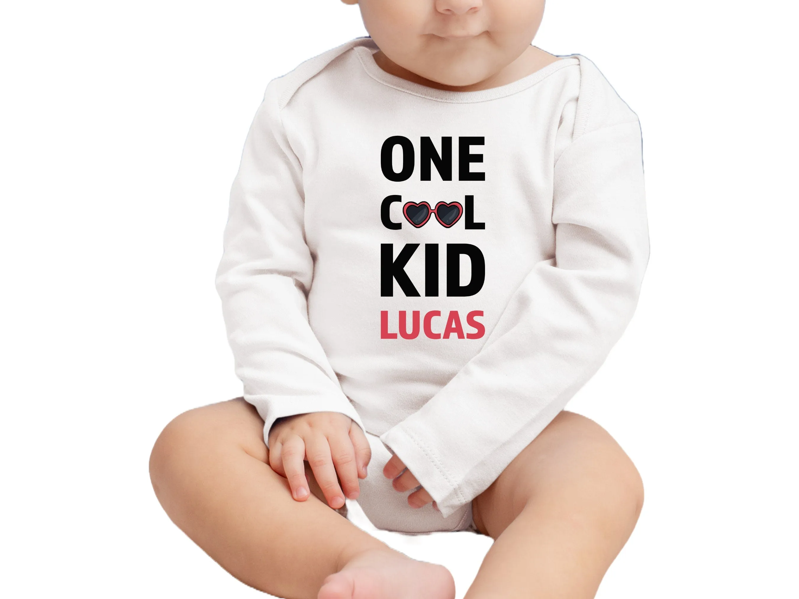 Personalized Long Sleeve Boys, Custom Baby Name, One Cool Kid 1st Birthday