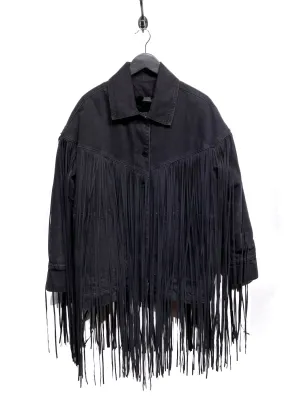 Pinko Shiny Black Faux Fur Trim Puffer Coat