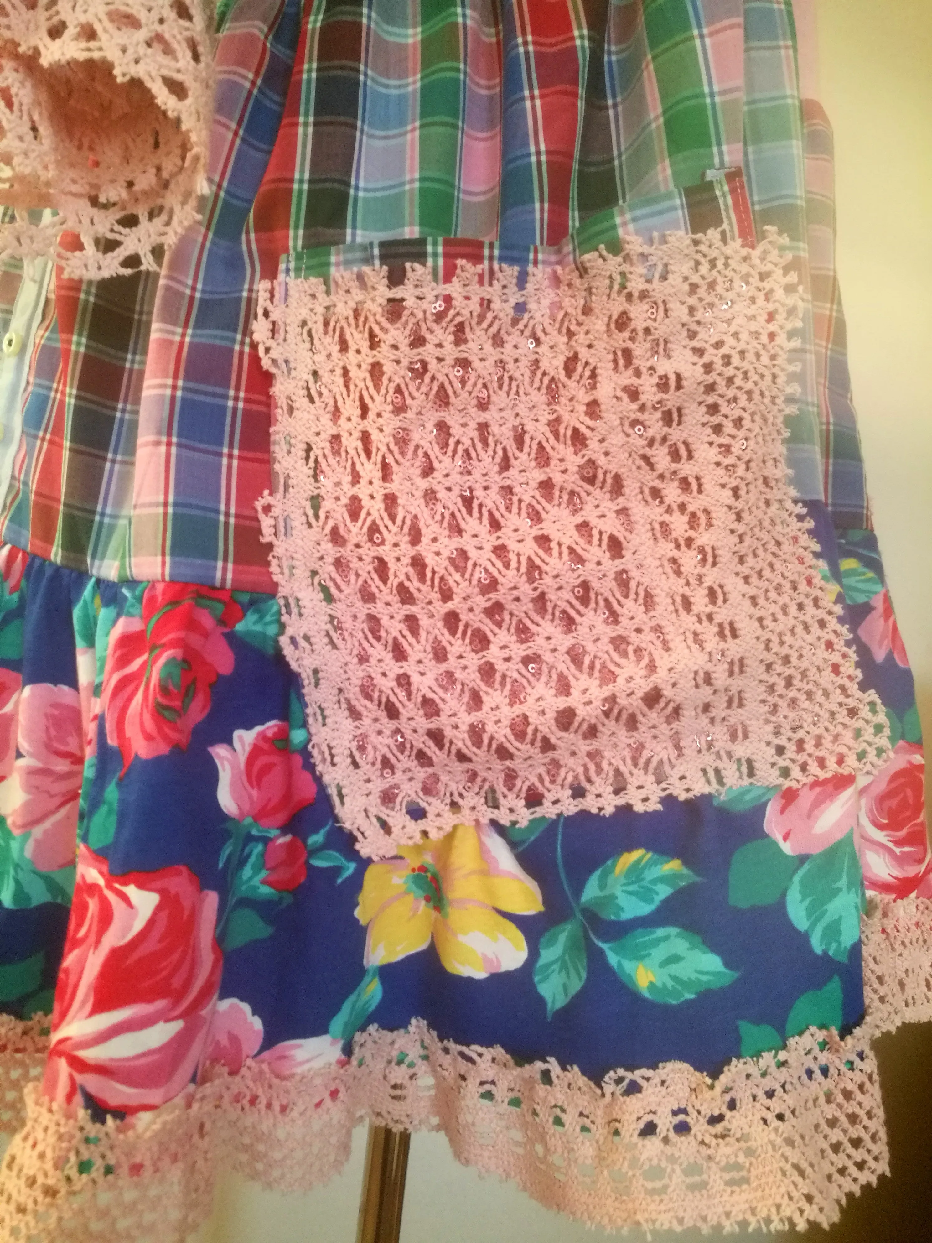 Plus Size Pink Cotton Dress 3XL Maxi Floral Shirt Dress