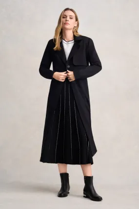 Ponte Trench Coat - Black