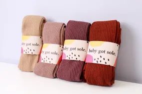 Ribbed Knit Tights