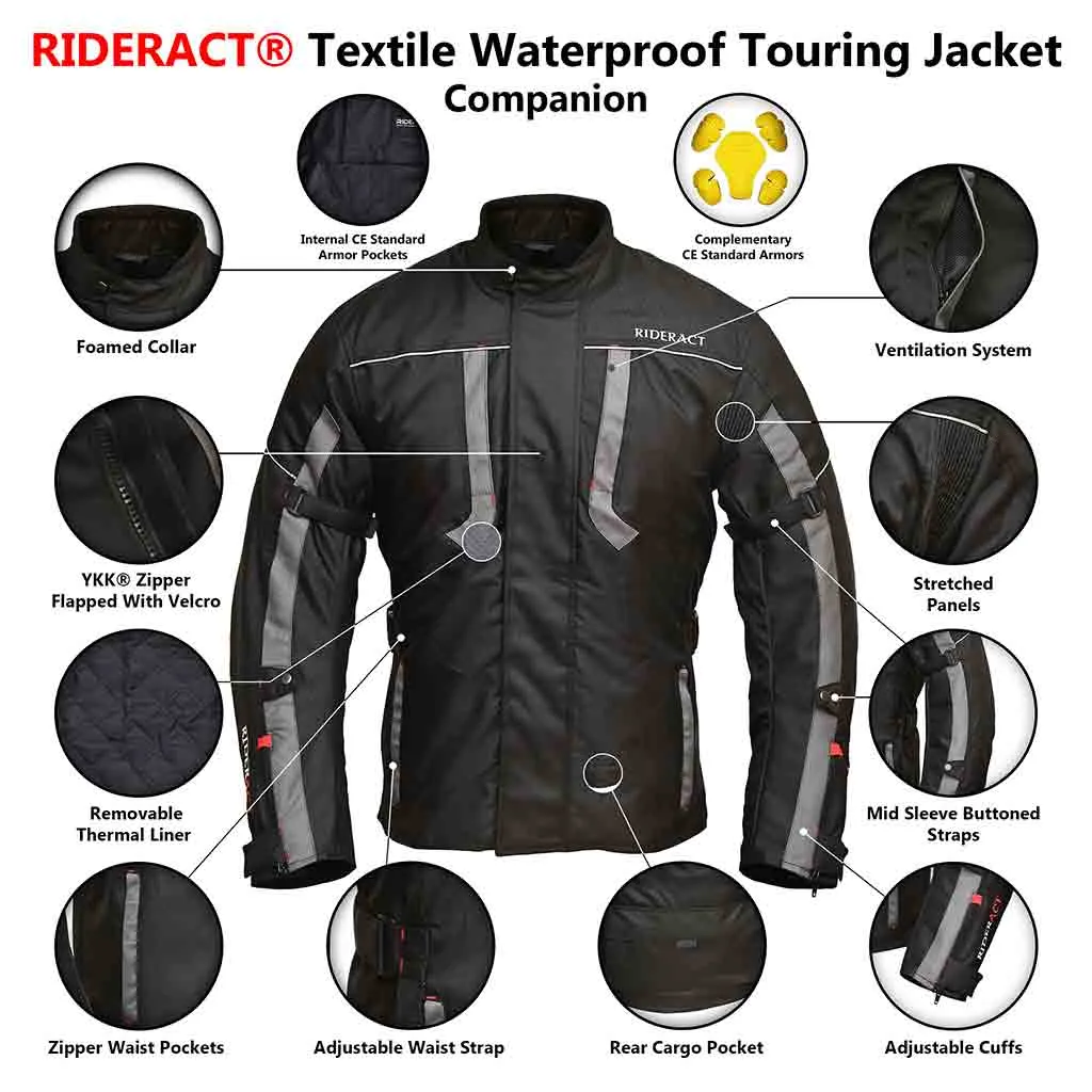 RIDERACT® Touring Motorcycle Jacket Companion Motorbike Jacket