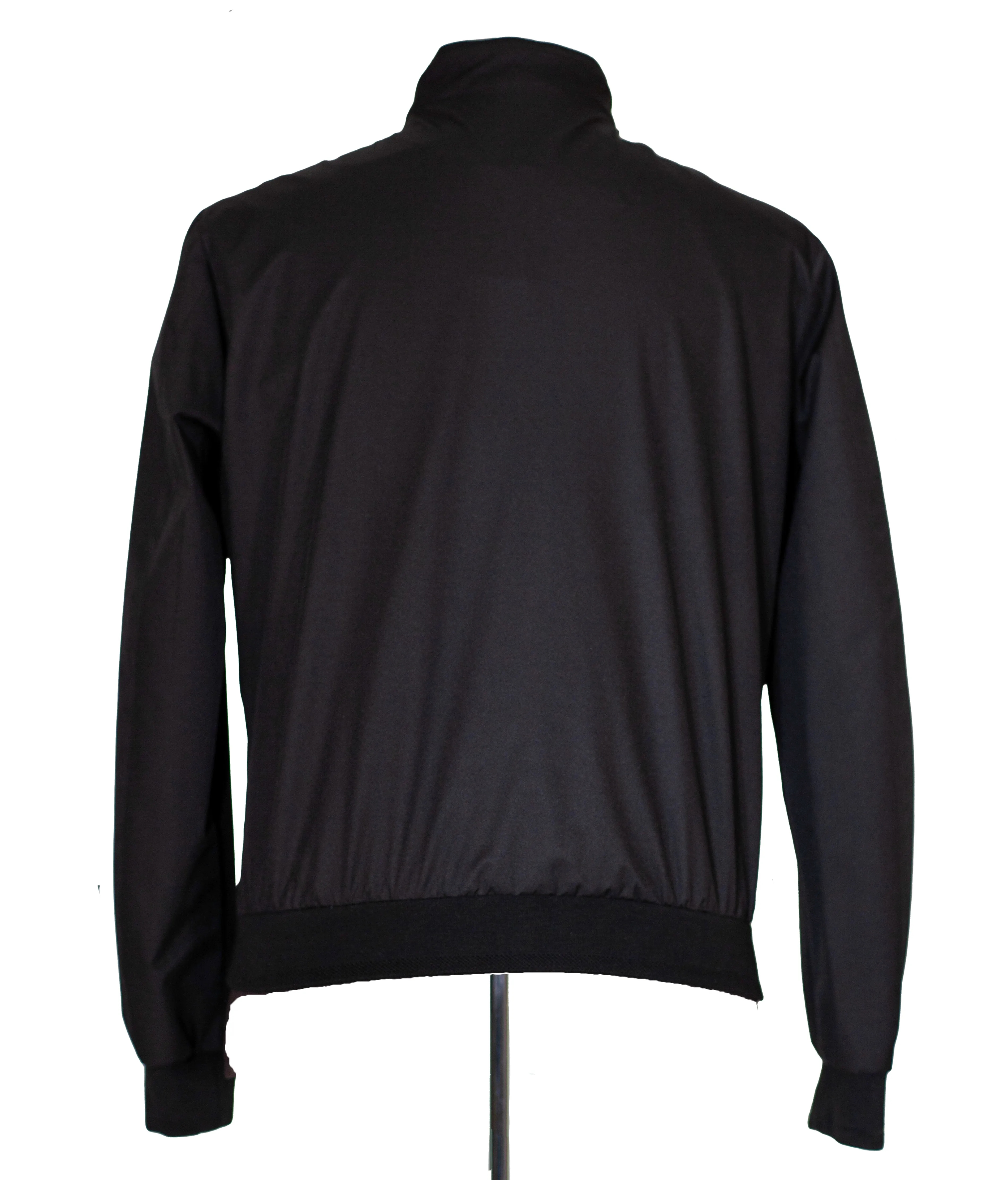 Romaster Mens Black Zip-up Bomber Jacket Raincoat