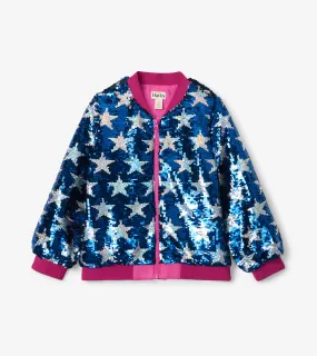 Star Power Sequins Bomber Jacket