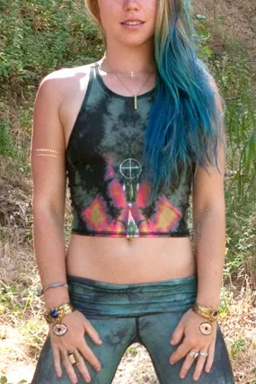 TEEKI // EAGLE FEATHER MERMAID TANK - GREEN