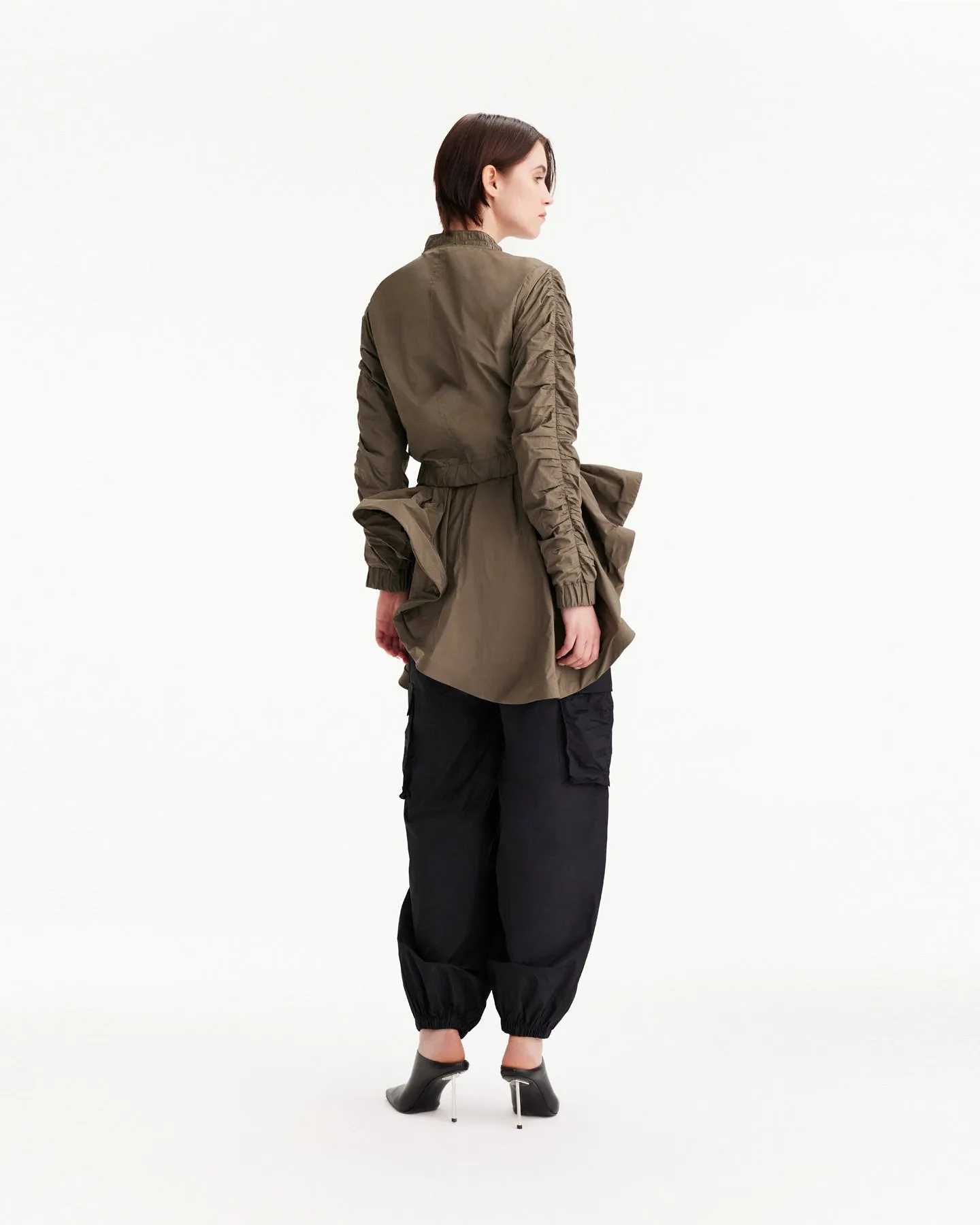 Theia Zip Taffeta Bomber