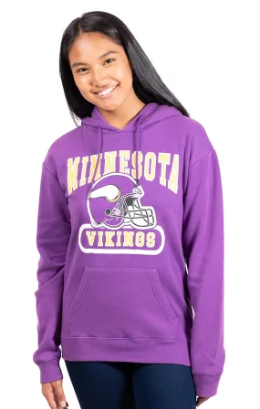 Ultra Game NFL Official Women's Super Soft Hoodie Pullover Sweatshirt, Minnesota Vikings, Team Color|Minnesota Vikings