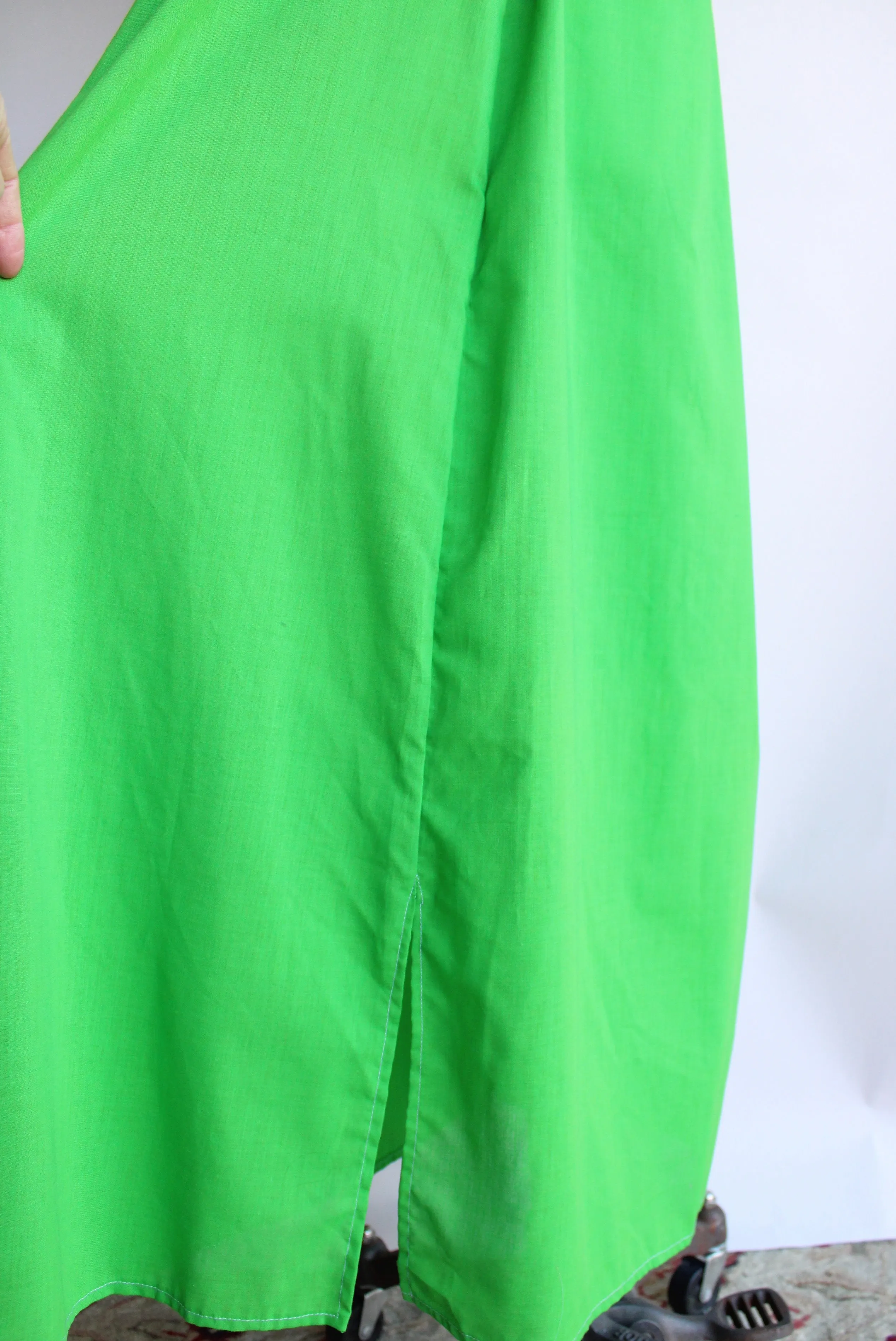 Vintage 1960s 1970s Green Maxi Dress