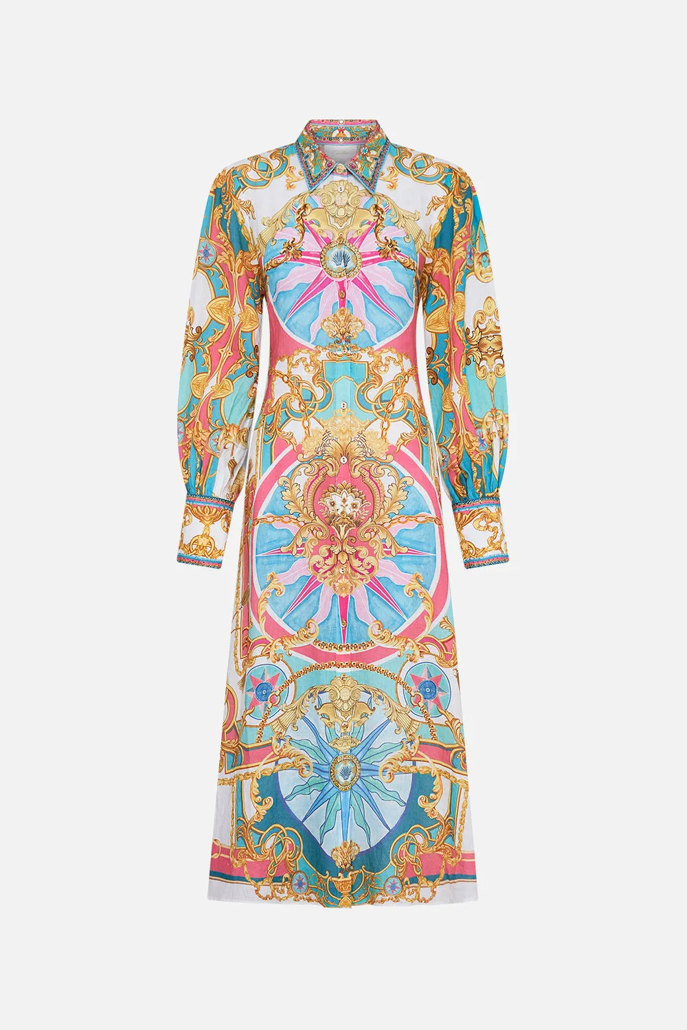 WAIST TIE SHIRT DRESS SAIL AWAY WITH ME