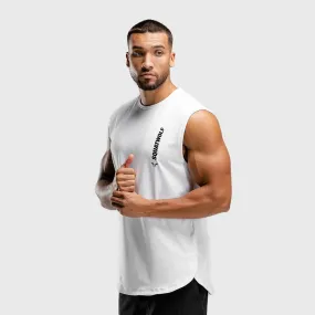 Warrior Cut-Off Tank - Pearl White