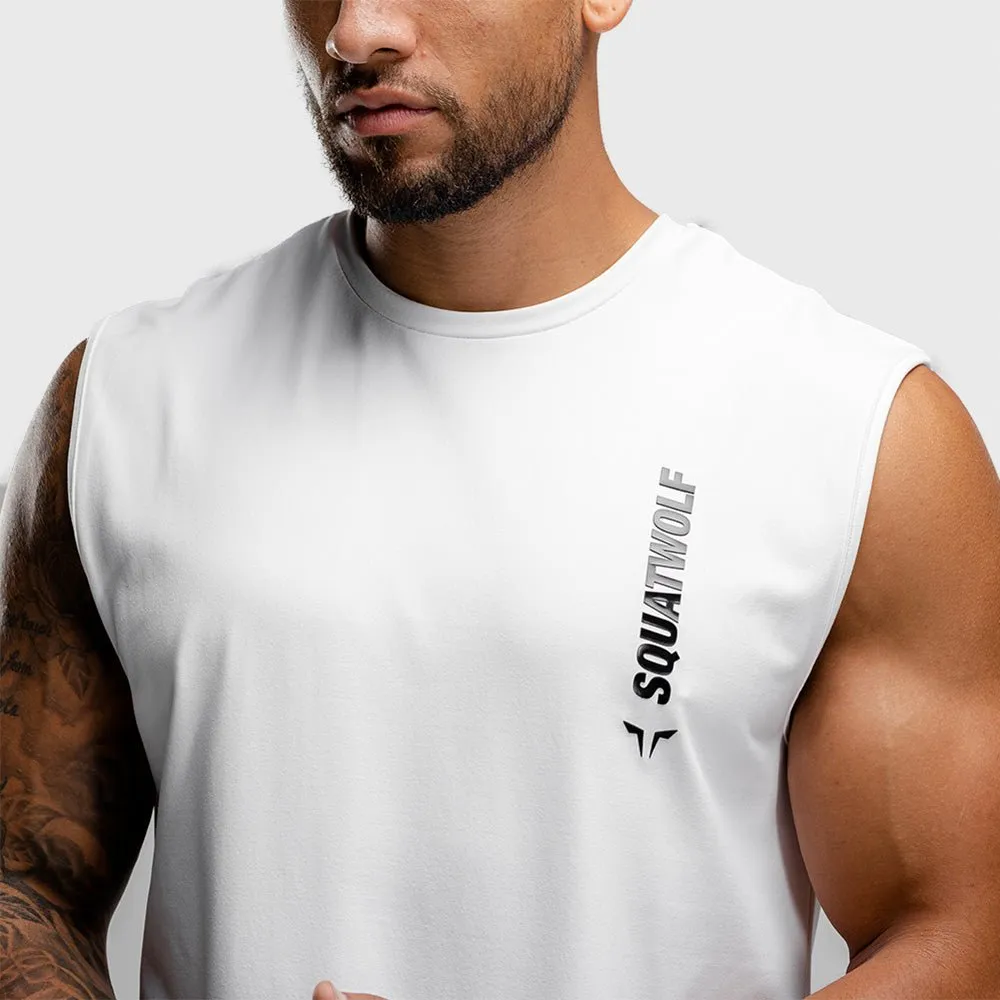 Warrior Cut-Off Tank - Pearl White