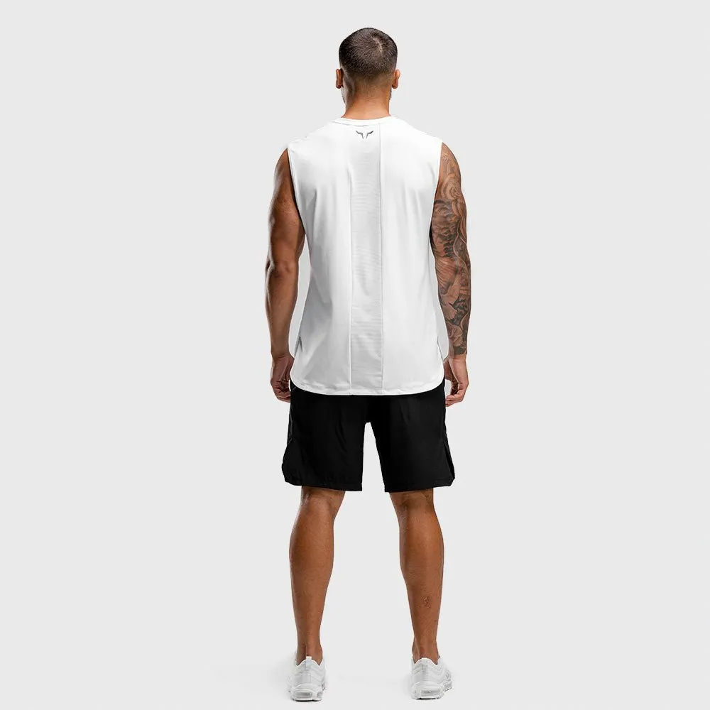 Warrior Cut-Off Tank - Pearl White