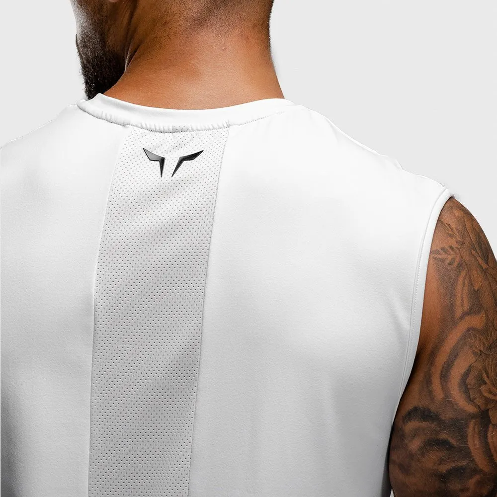 Warrior Cut-Off Tank - Pearl White
