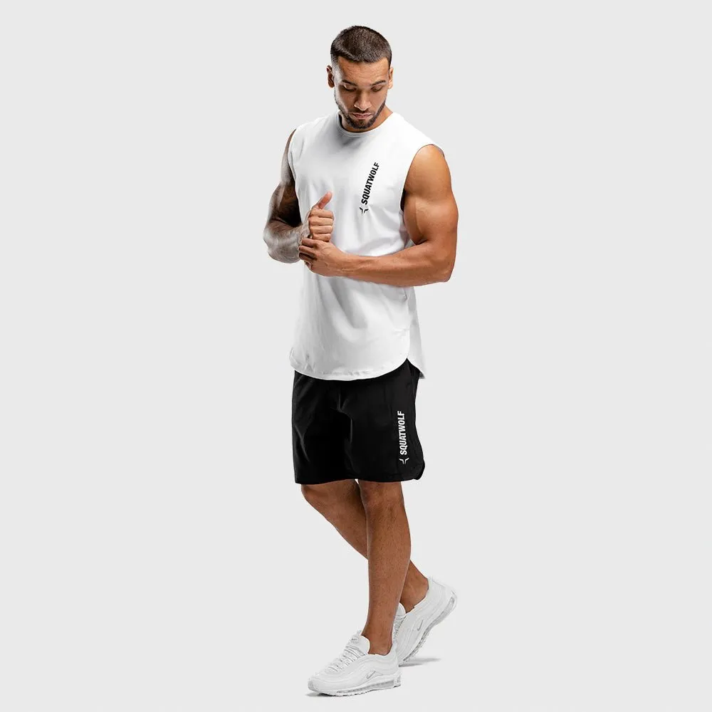 Warrior Cut-Off Tank - Pearl White