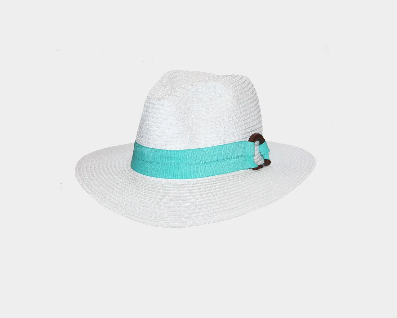 White Panama Style Sun Hat - The Monaco