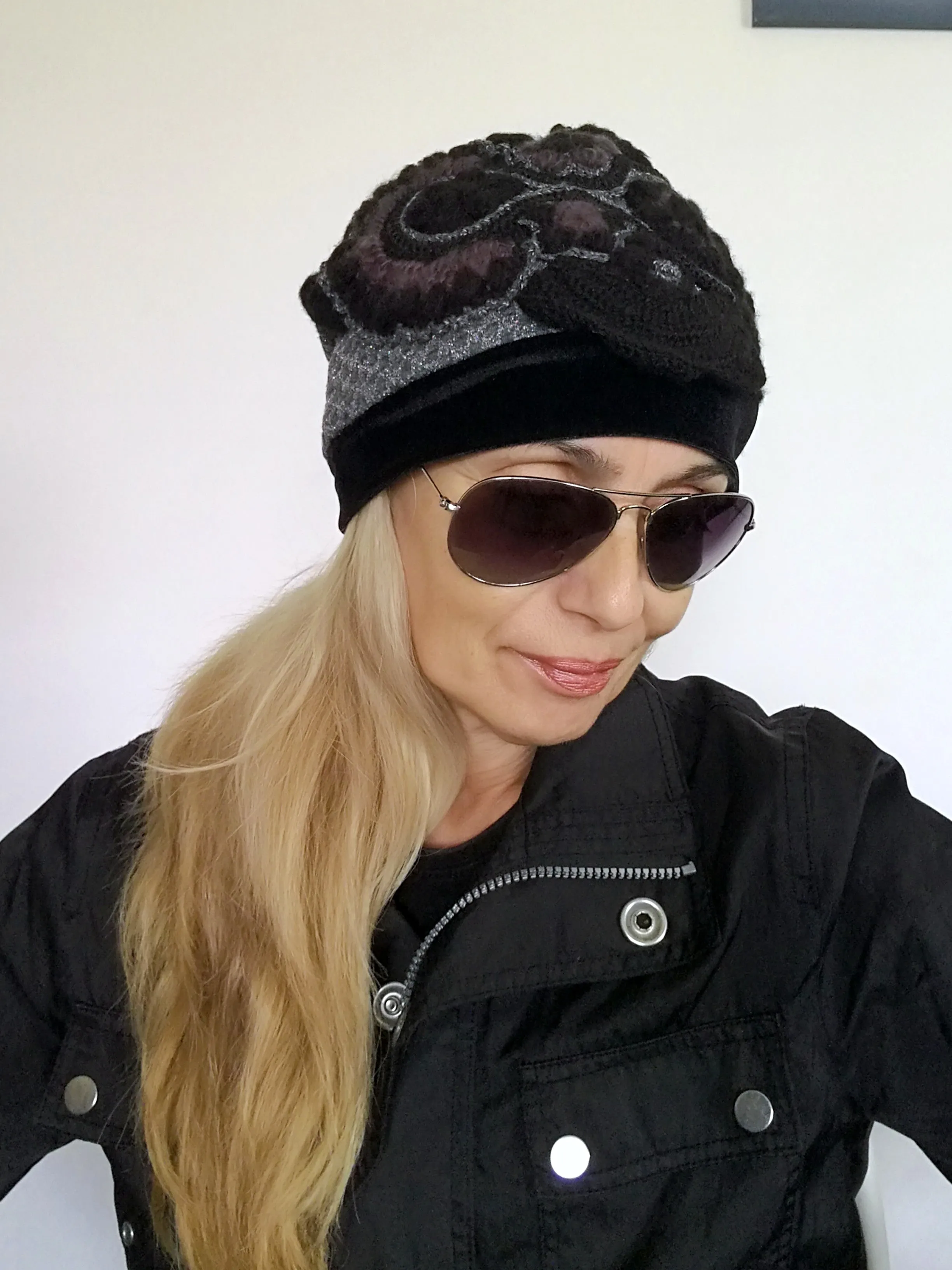 Winter Beanies for Women Gray Wool Beanie Warm Knit Hat for Women
